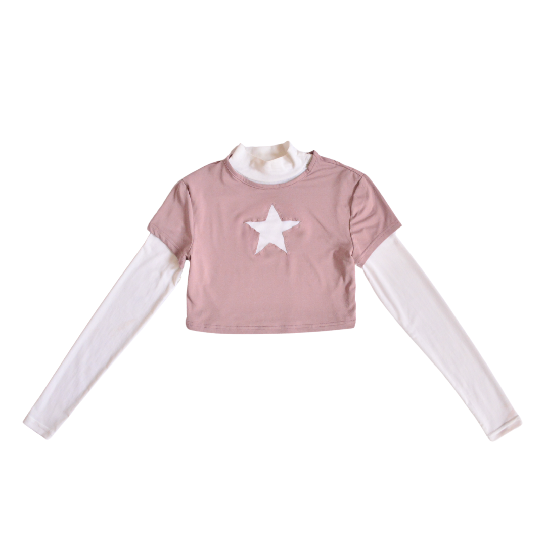Blusa upcycling estrella mesh
