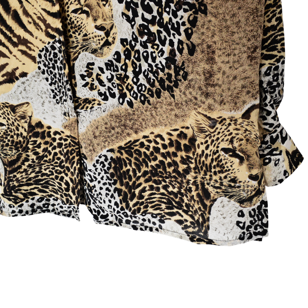 Blusa animal print de seda