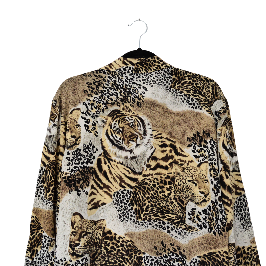 Blusa animal print de seda