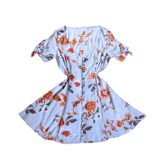 Vestido azul cielo floral