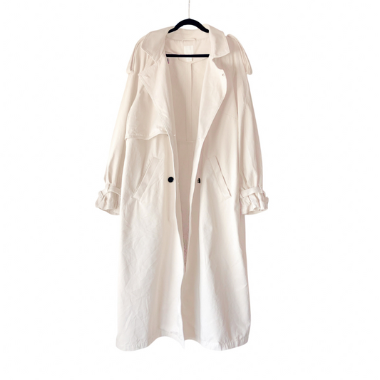 Gabardina beige larga