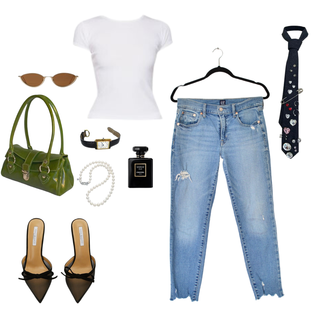 Jeans denim Gap tiro alto
