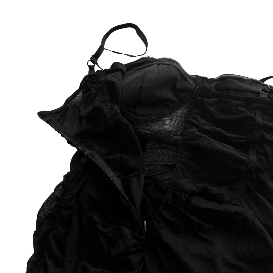 Vestido negro mesh
