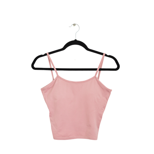 Top rosa palo con escote cruzado