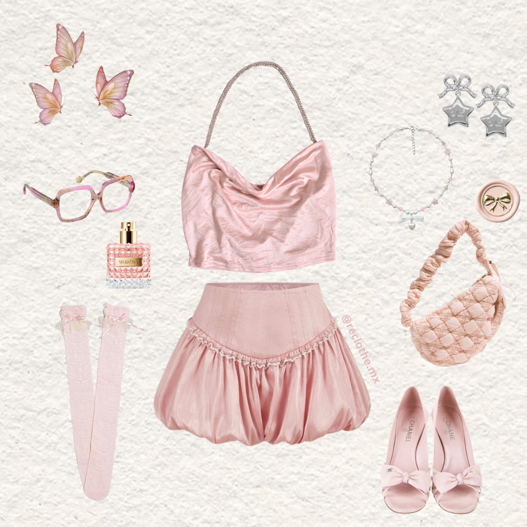 Top rosa satinado con pedrería
