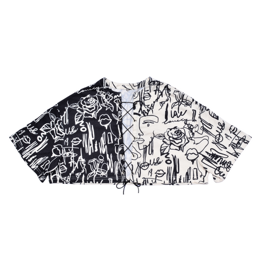 Blusa bicolor abstracta