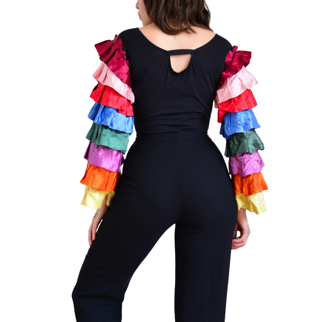 Bodysuit groovy con mangas multicolor