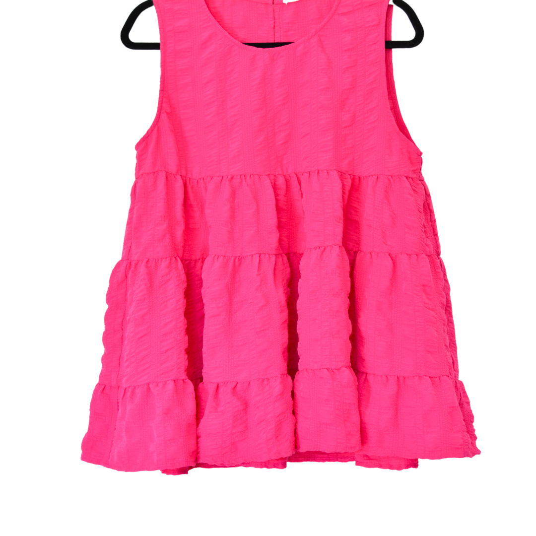 Vestido rosa popelina