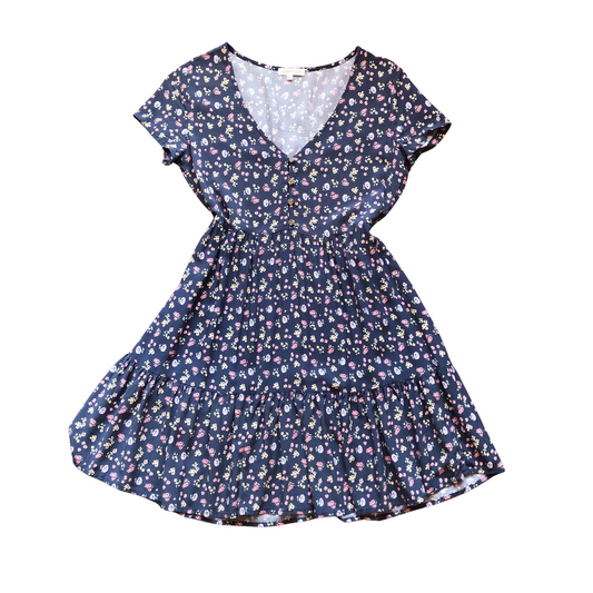Vestido azul floral