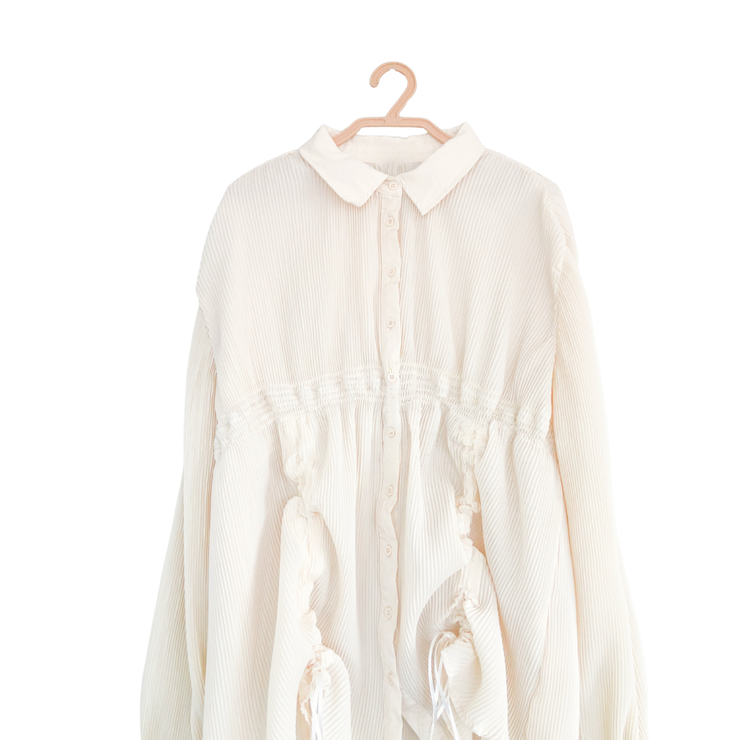 Blusa plisada upcycling