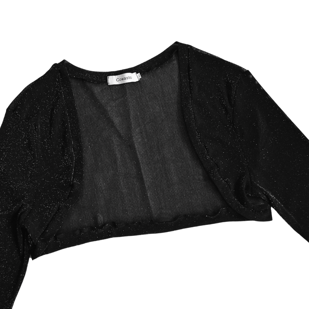 Manguitas mesh con glitter