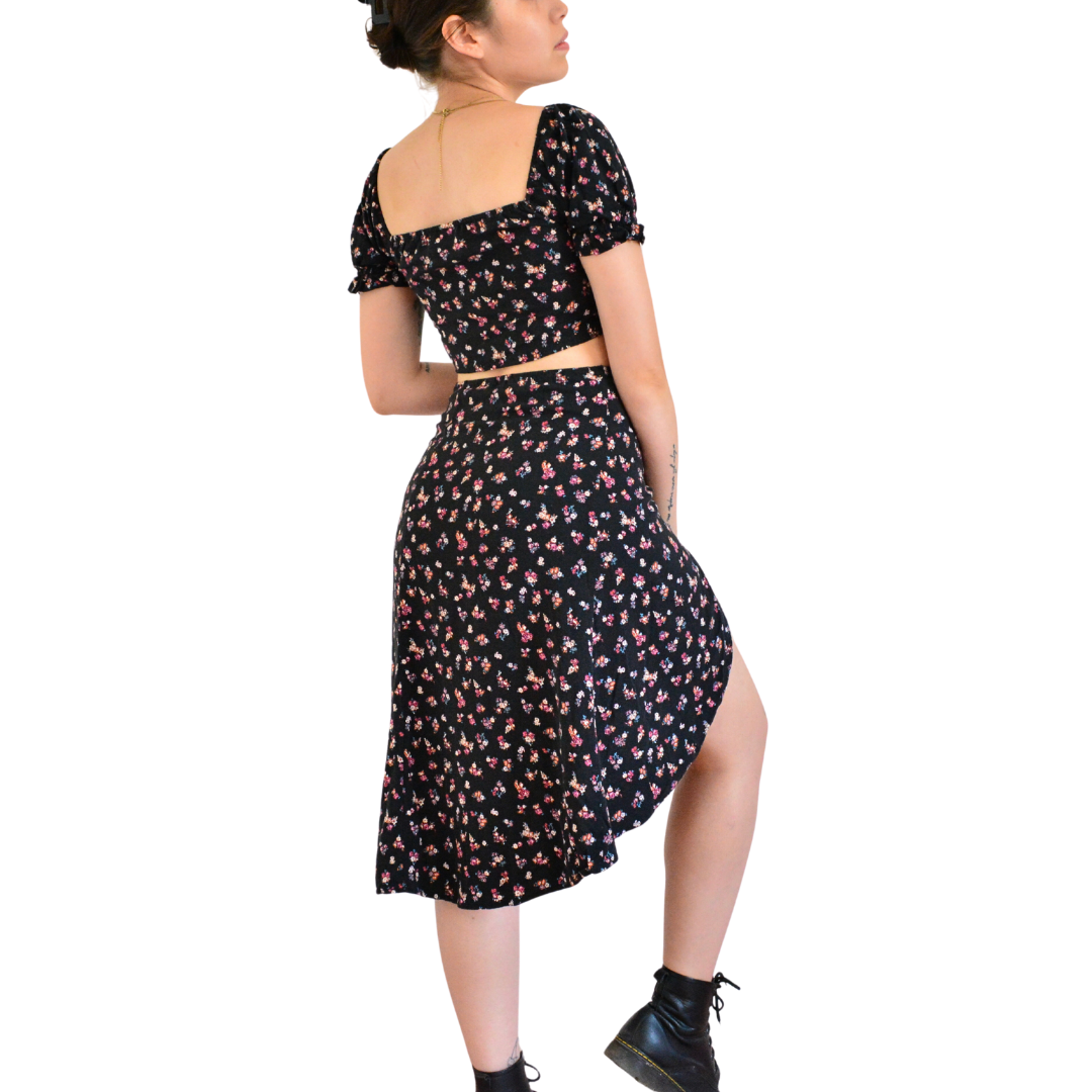 Conjunto upcycling floral