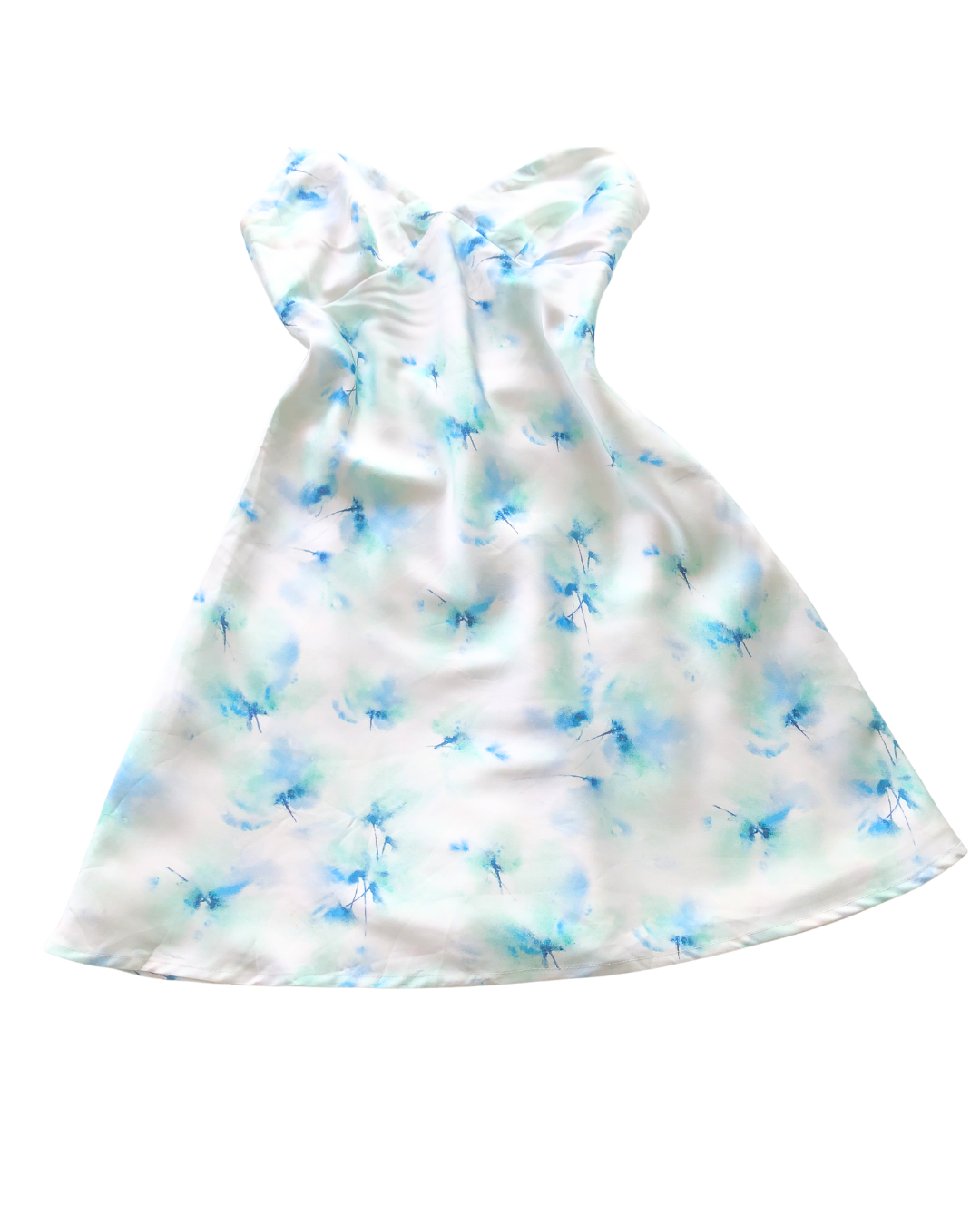 Vestido satinado escote ovalado