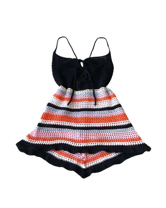 Vestido crochet negro