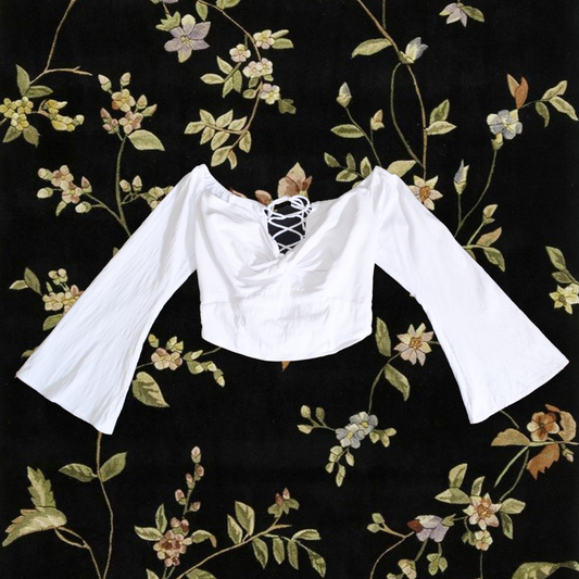 Top blanco estilo corset