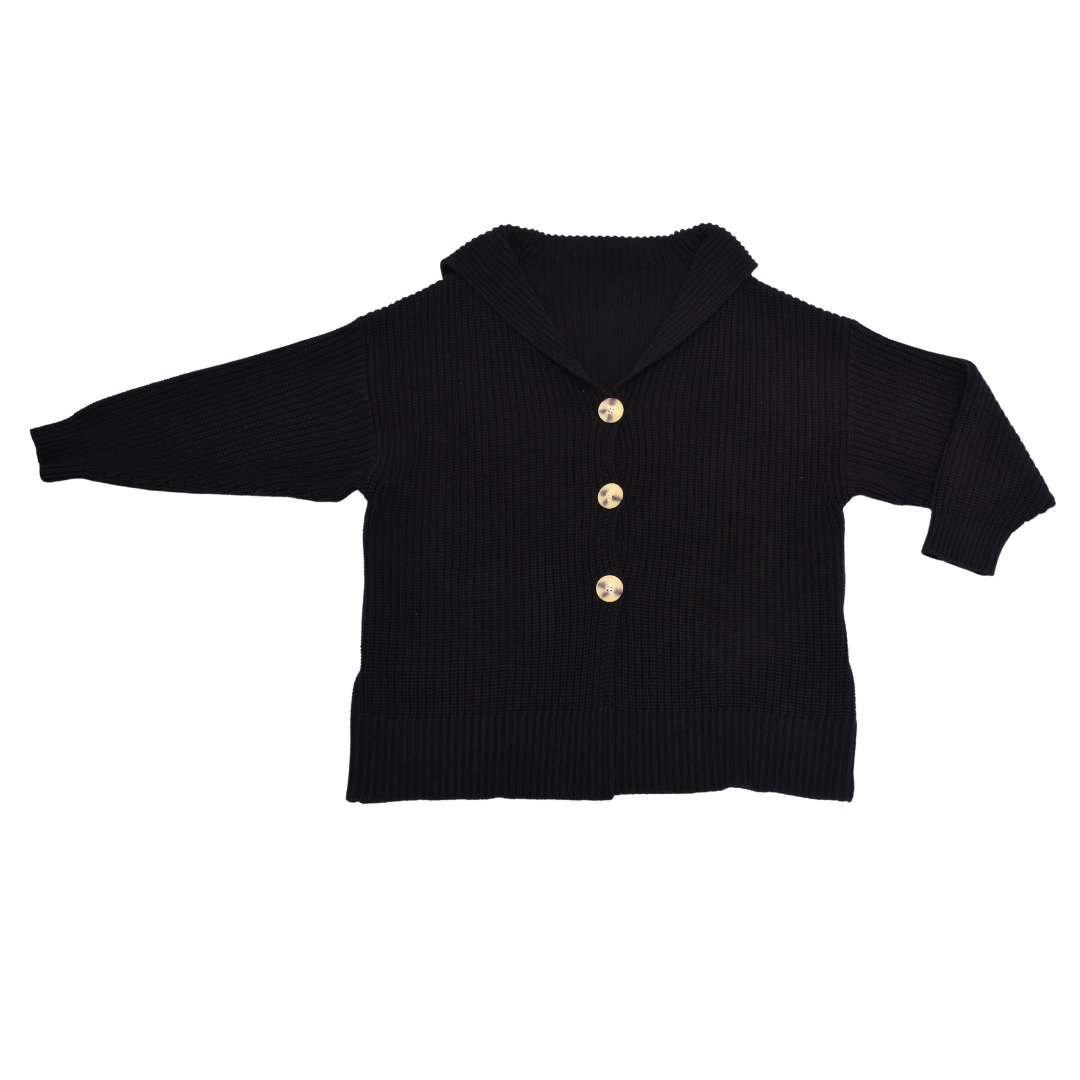 Cardigan negro knit