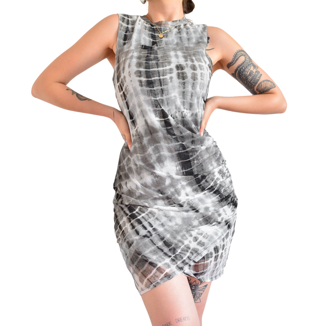 Vestido mesh tie dye