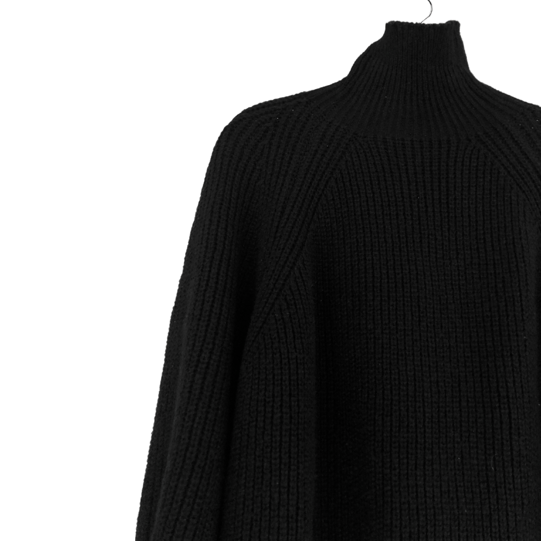 Vestido negro knit largo