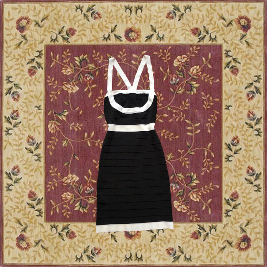 Vestido blanco con negro