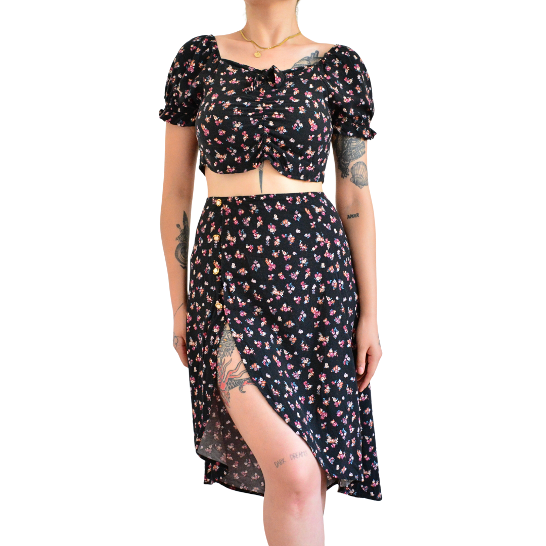 Conjunto upcycling floral