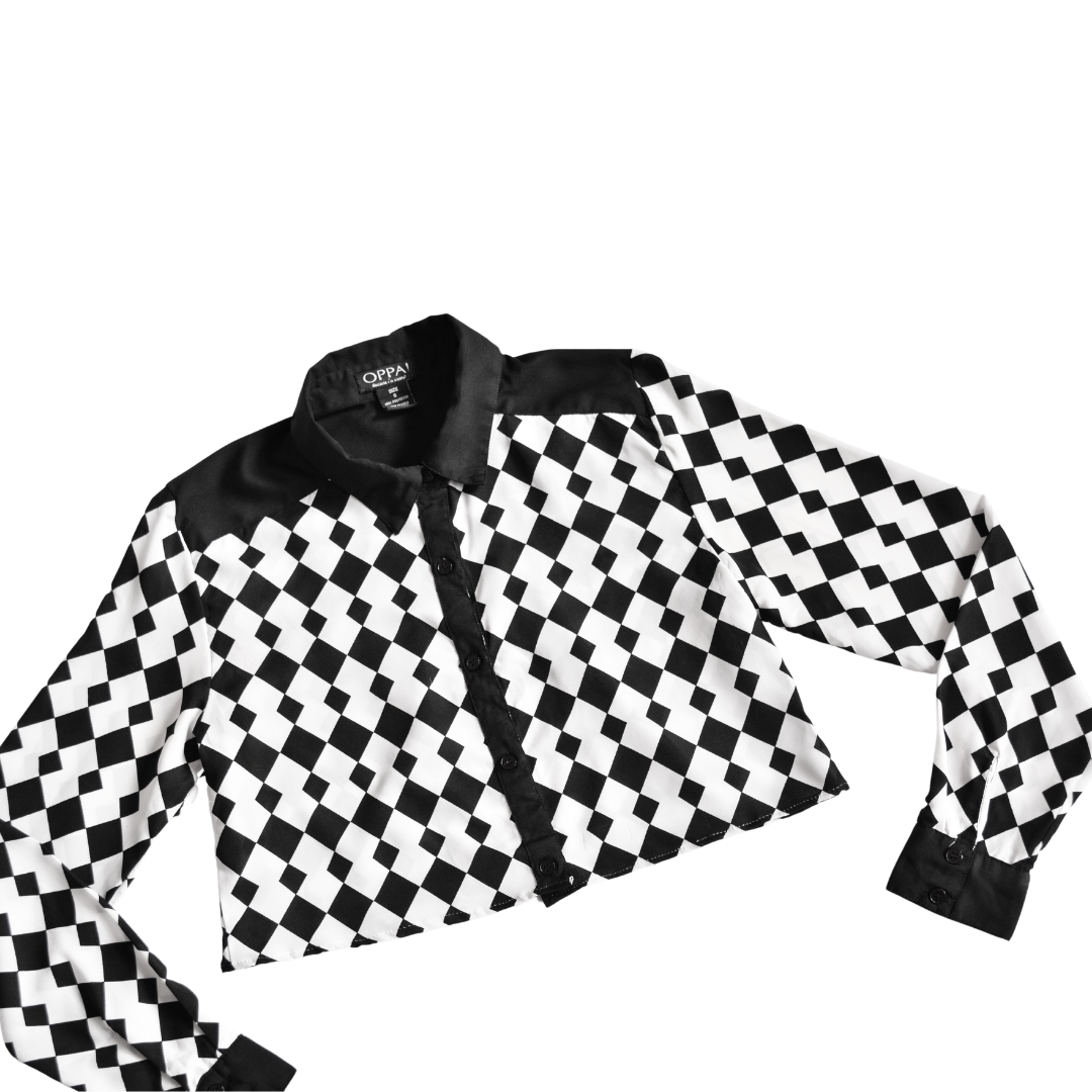 Blusa vintage de rombos