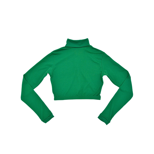 Top verde manga larga y cuello alto
