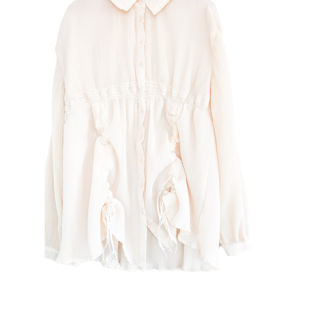 Blusa plisada upcycling