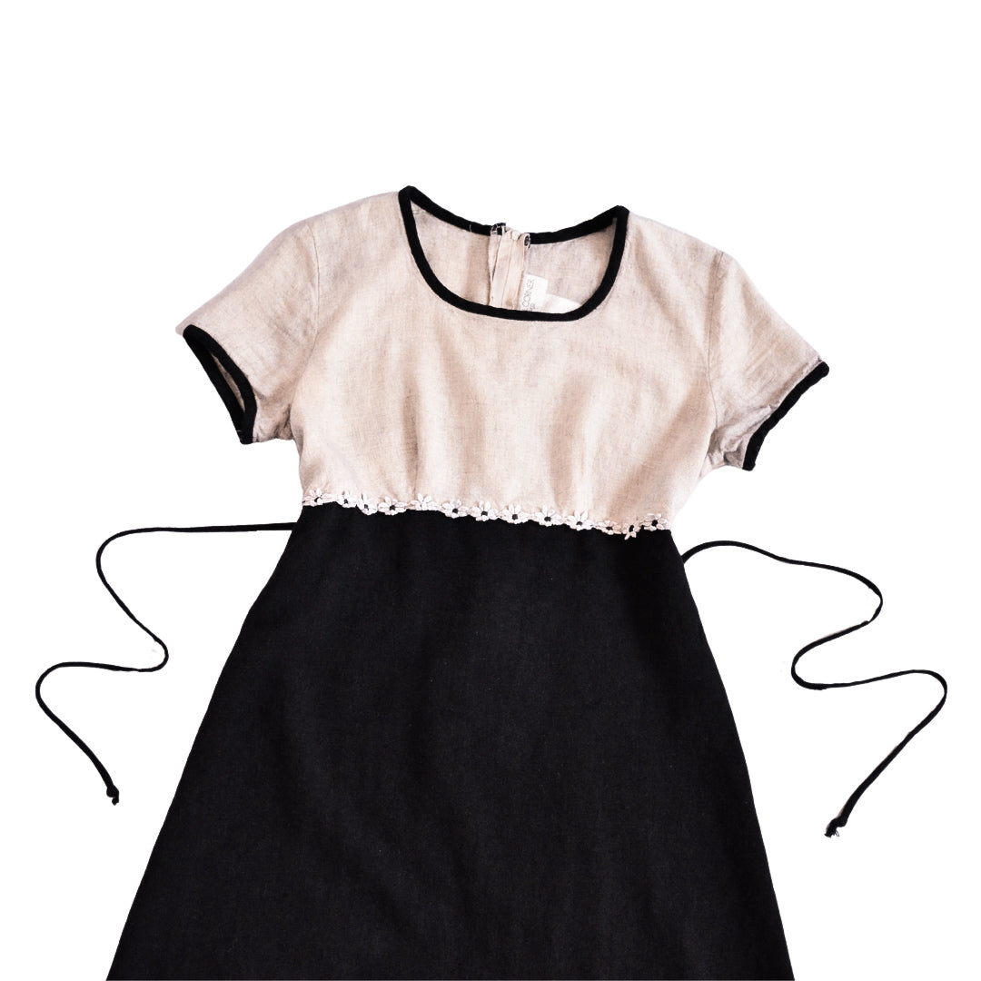 Vestido de lino y flores