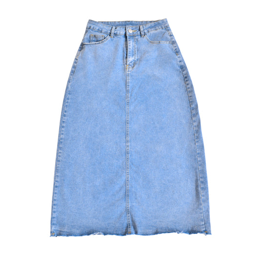 Falda denim larga