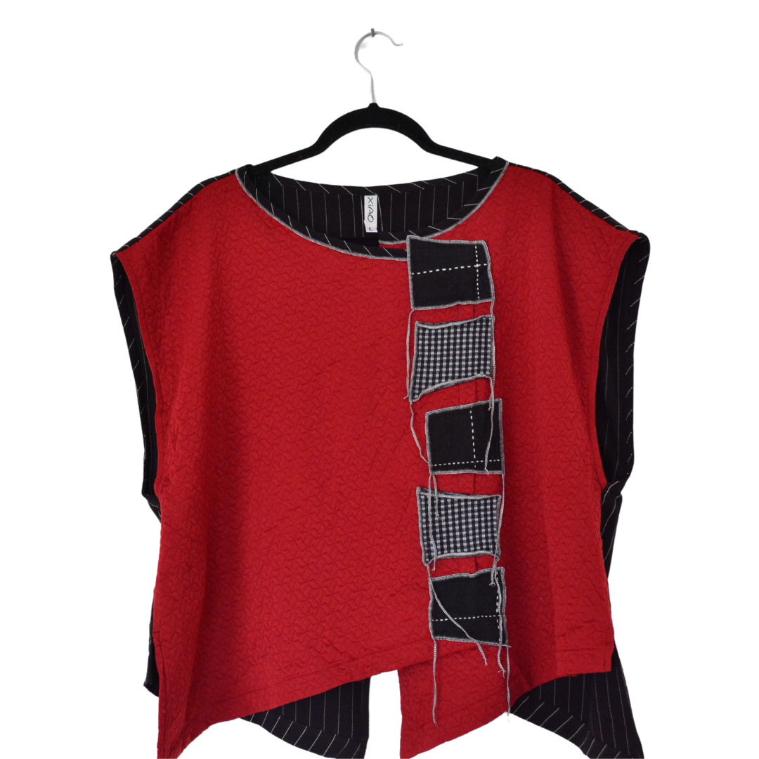 Blusa vintage asimétrica