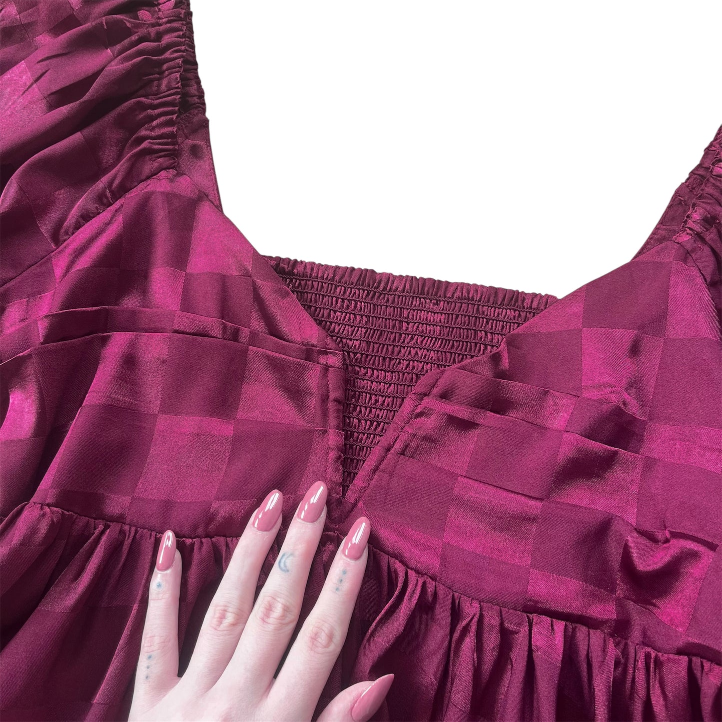 Blusa vino satin