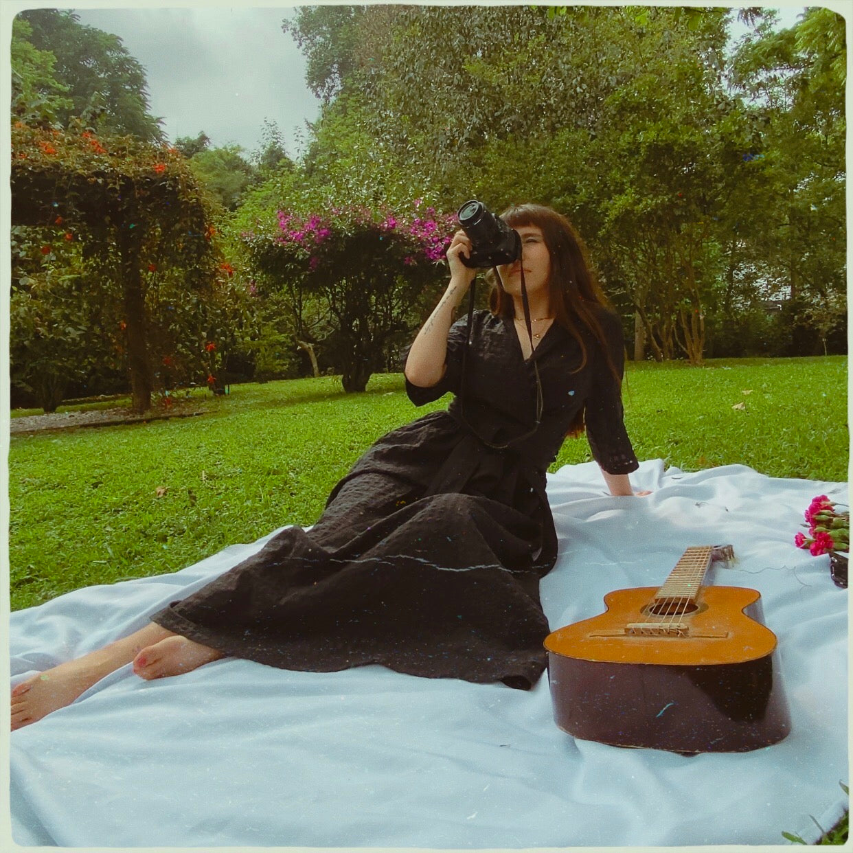 Vestido negro midi wrapped