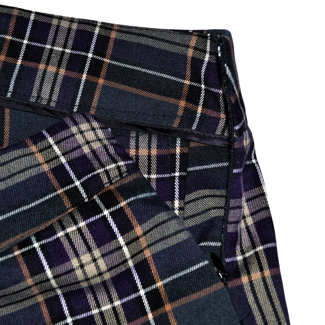 Pantalon plaid corte ancho
