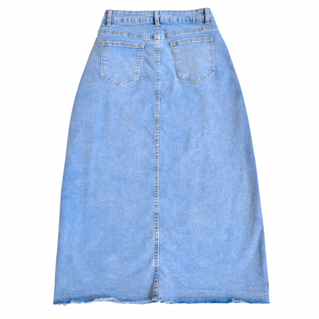 Falda denim larga