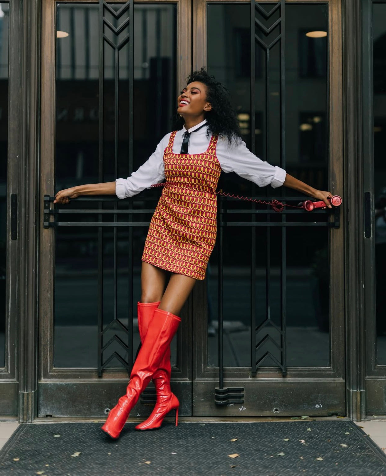 Vestido groovy retro multicolor