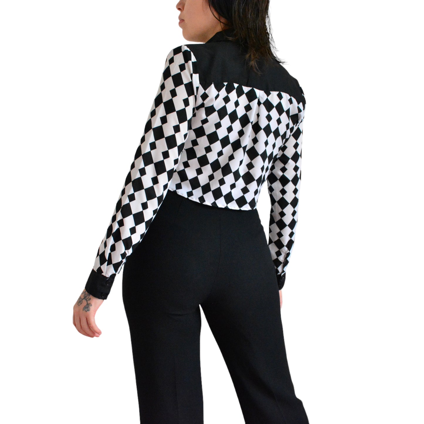 Blusa vintage de rombos