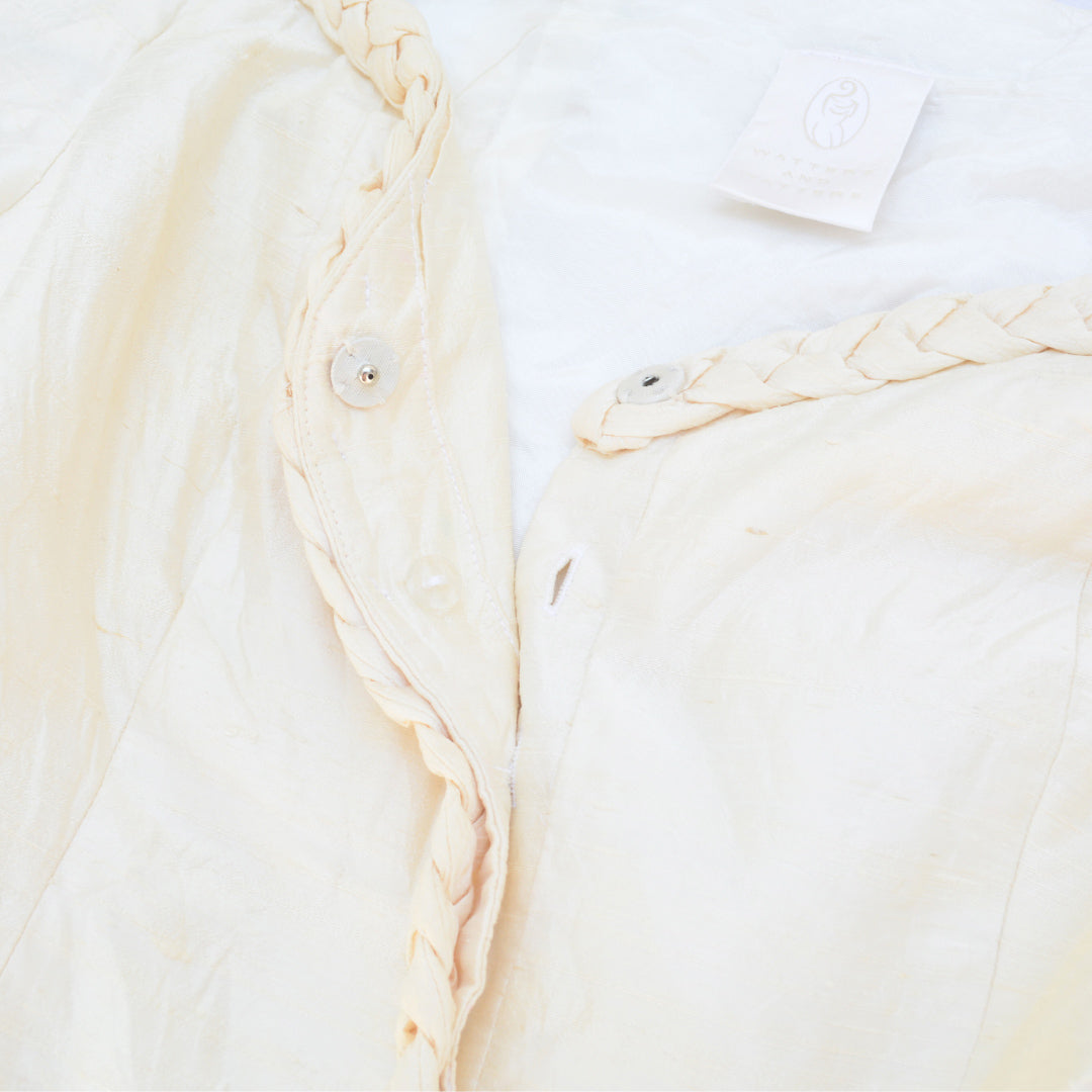 Blusa de seda champagne