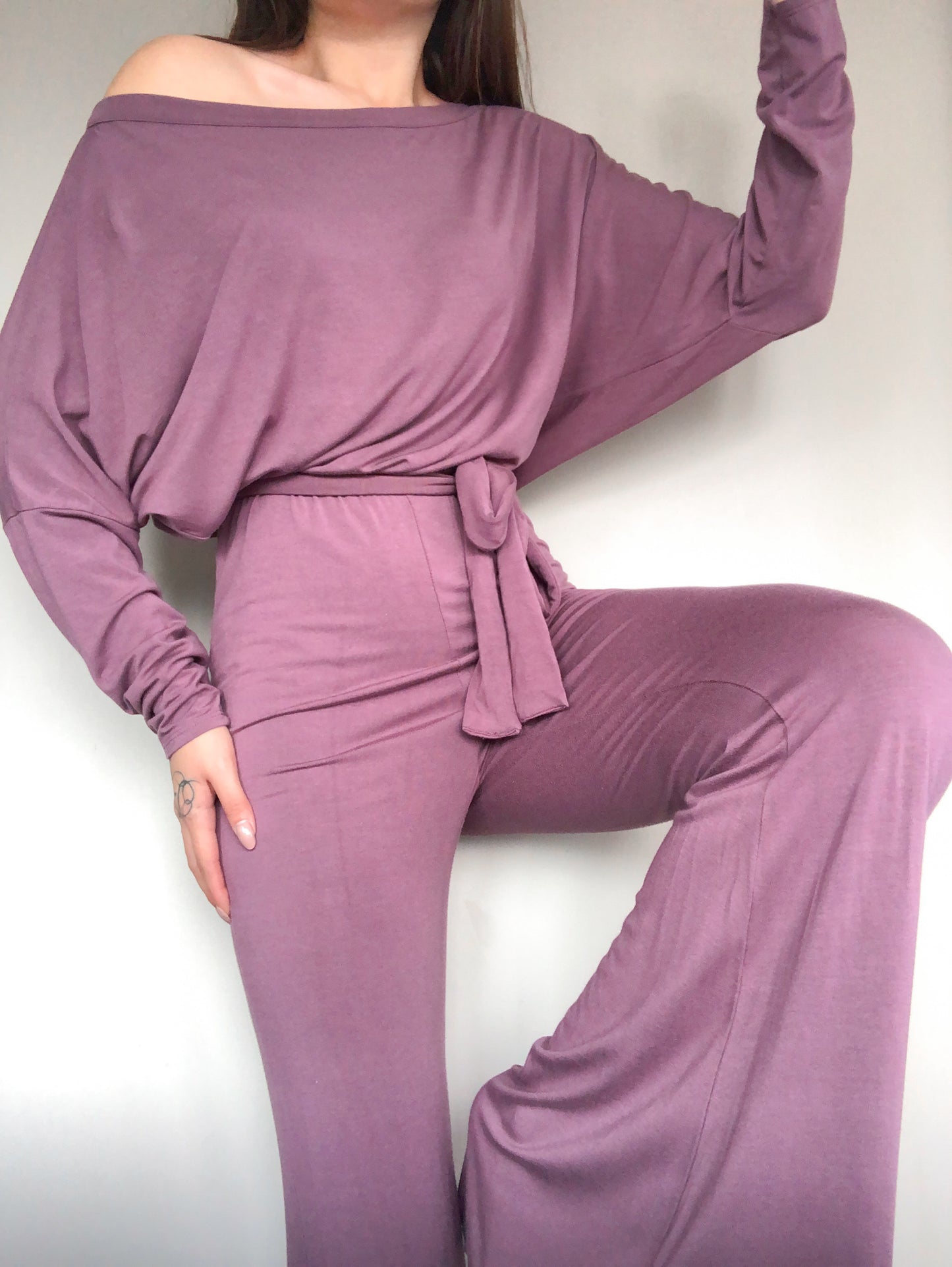Jumpsuit morado pálido