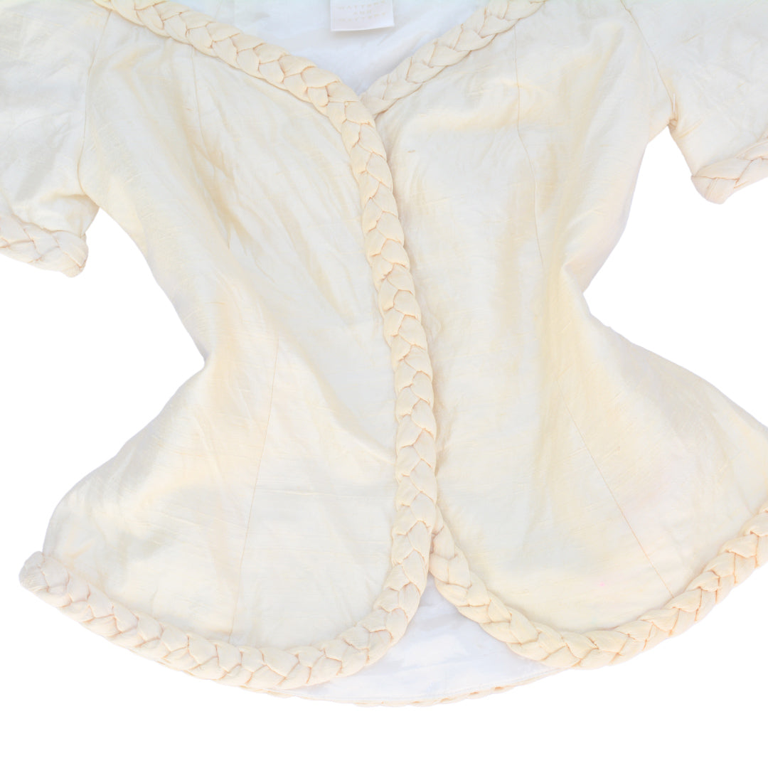 Blusa de seda champagne