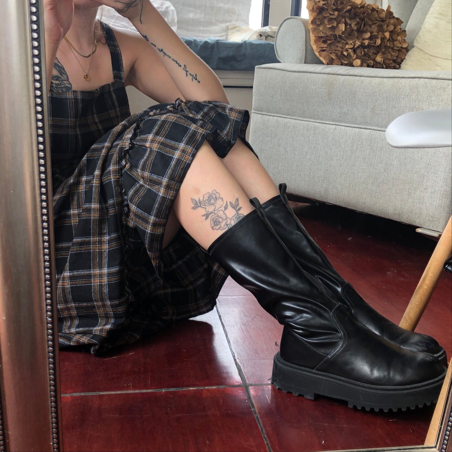 Botas negras con plataforma