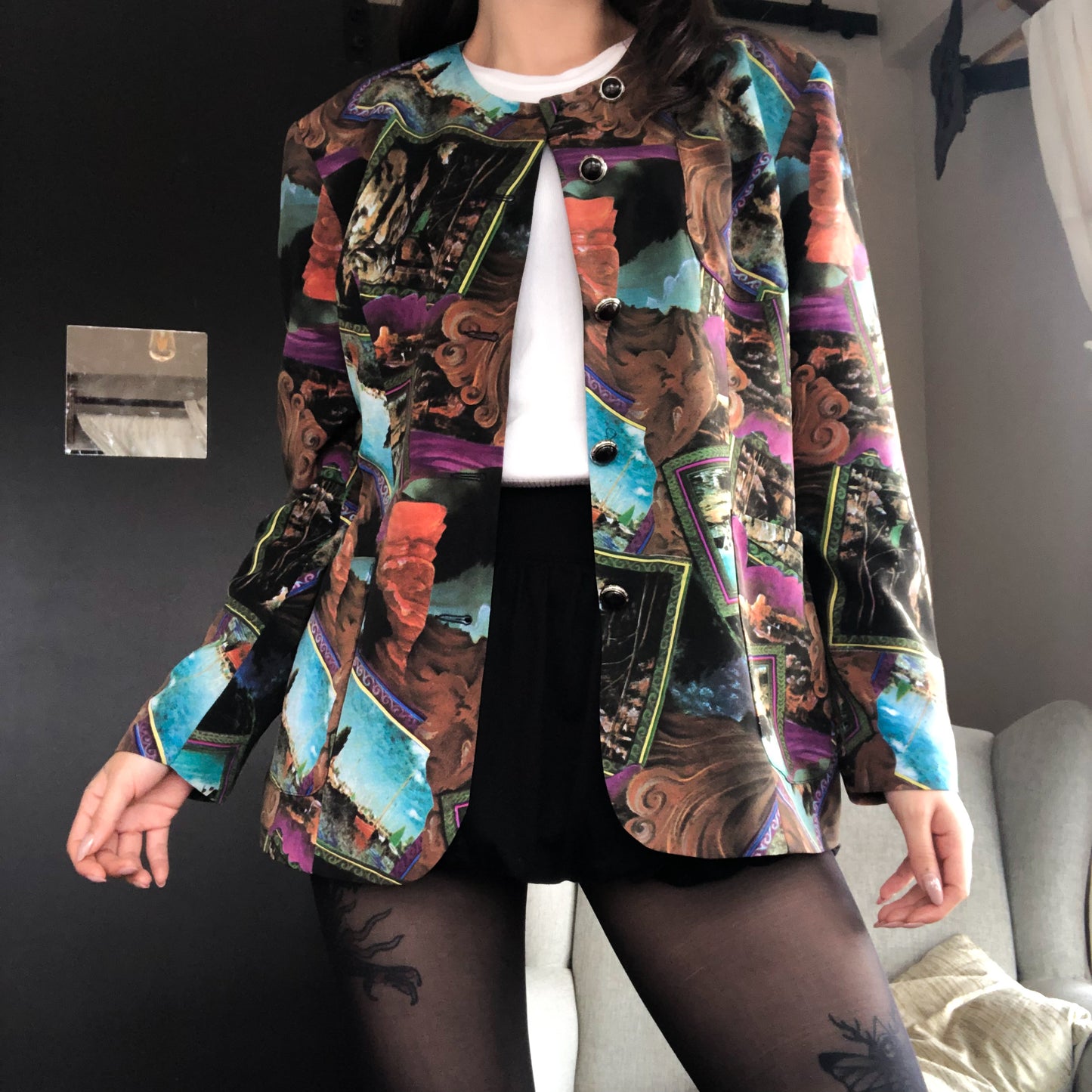 Blazer vintage 70s disco fotografías