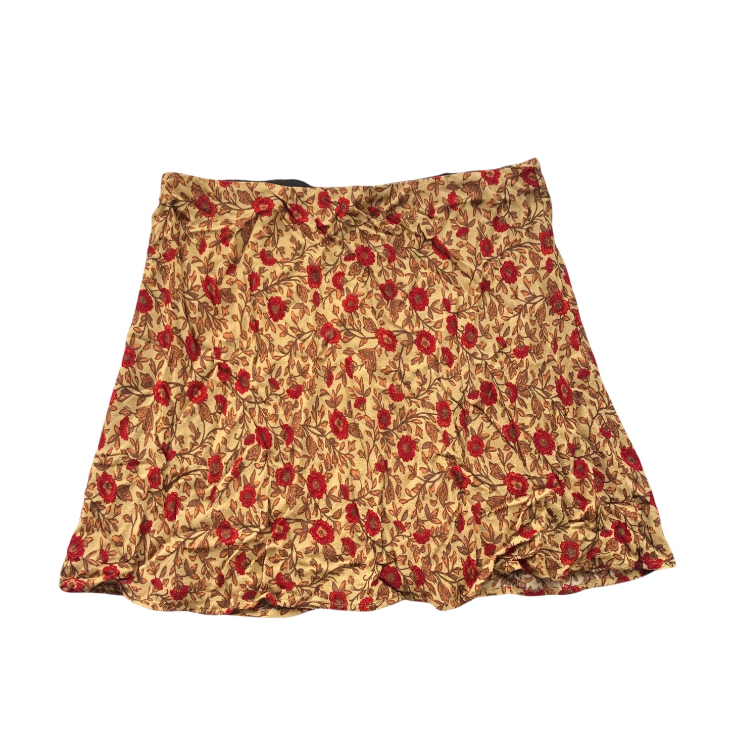 Falda con flores rojas