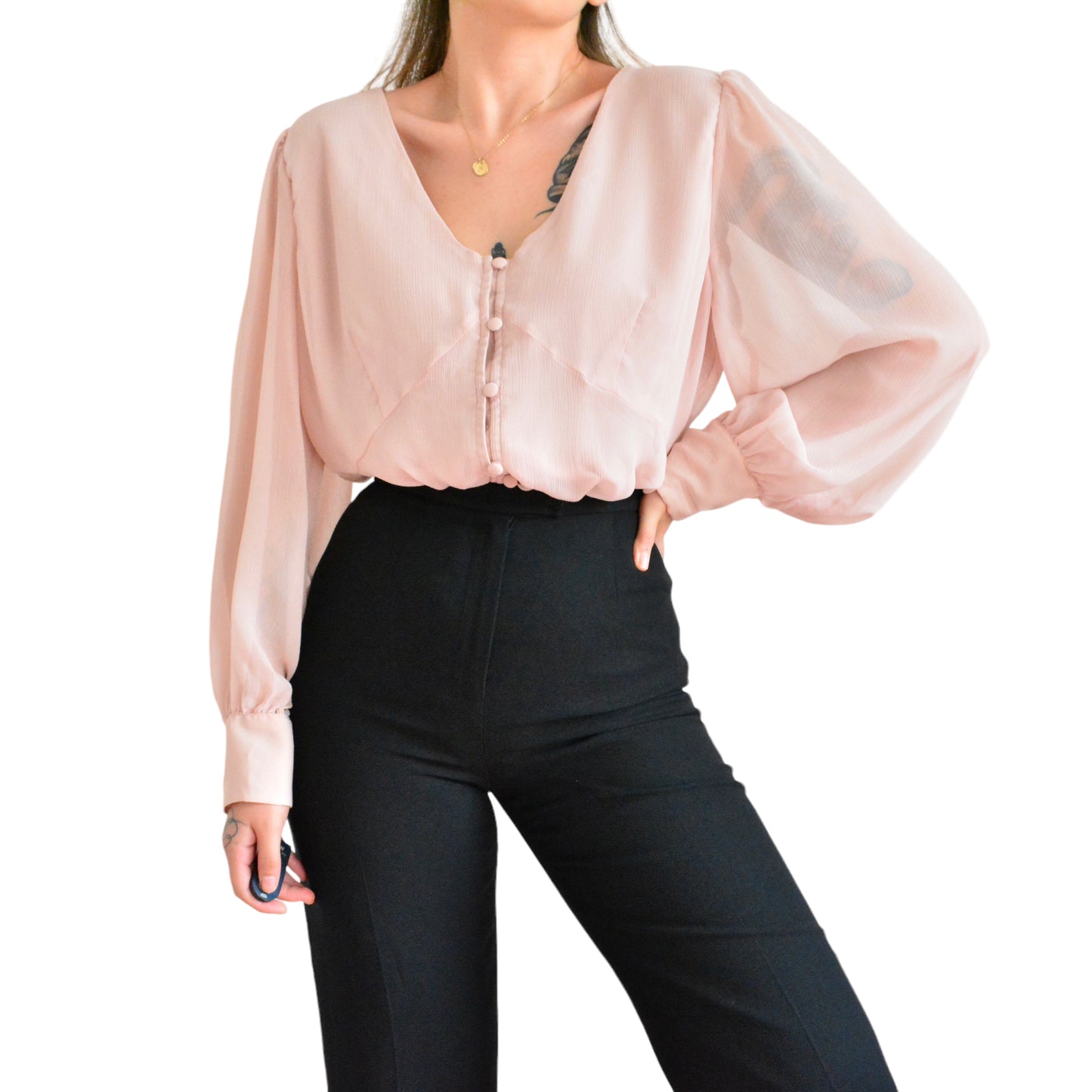 Blusa de chiffon Nine West
