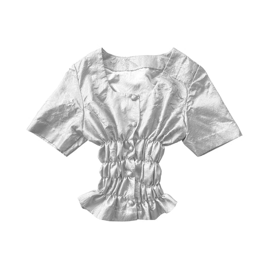 Blusa metálica upcycling 90s