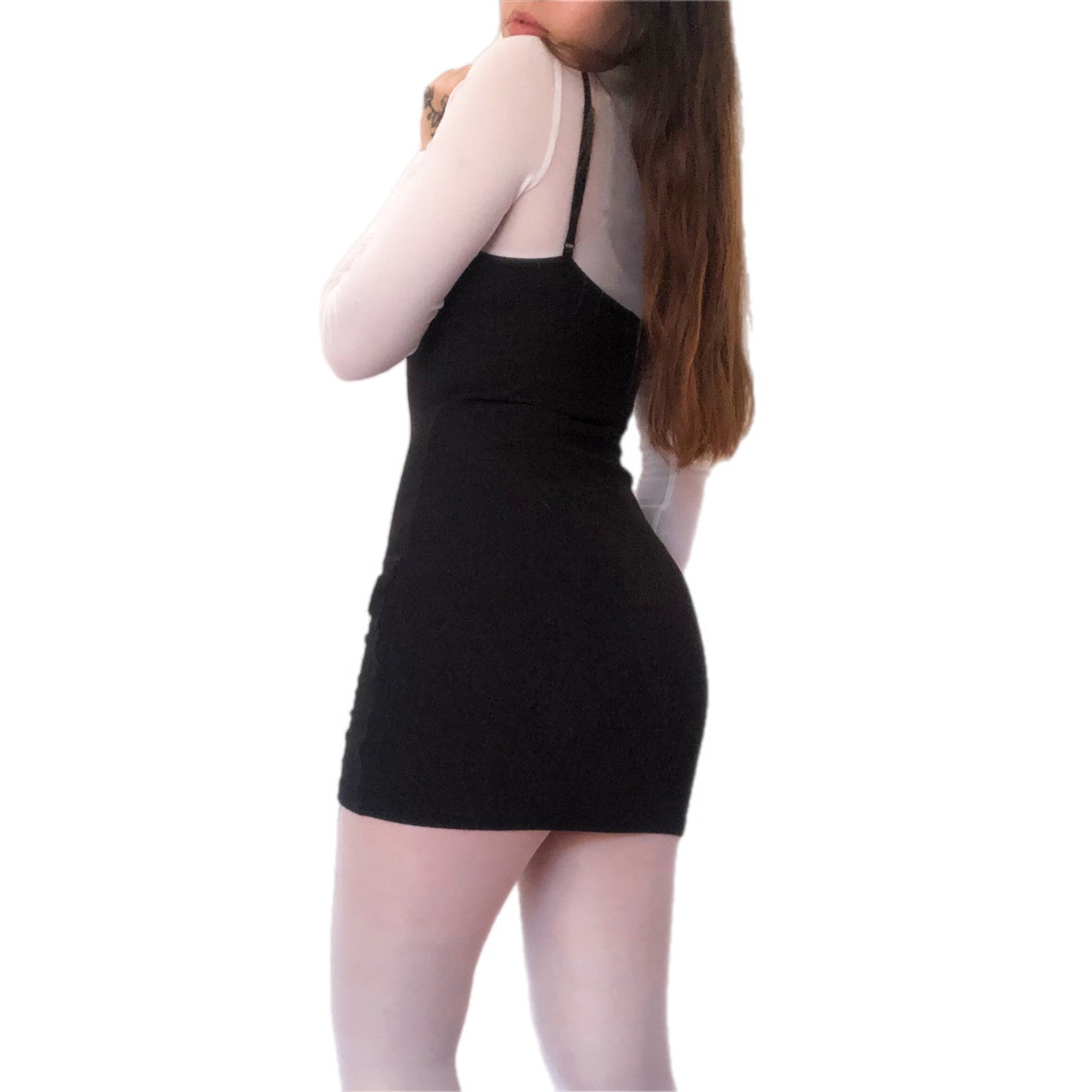 Vestido negro solido
