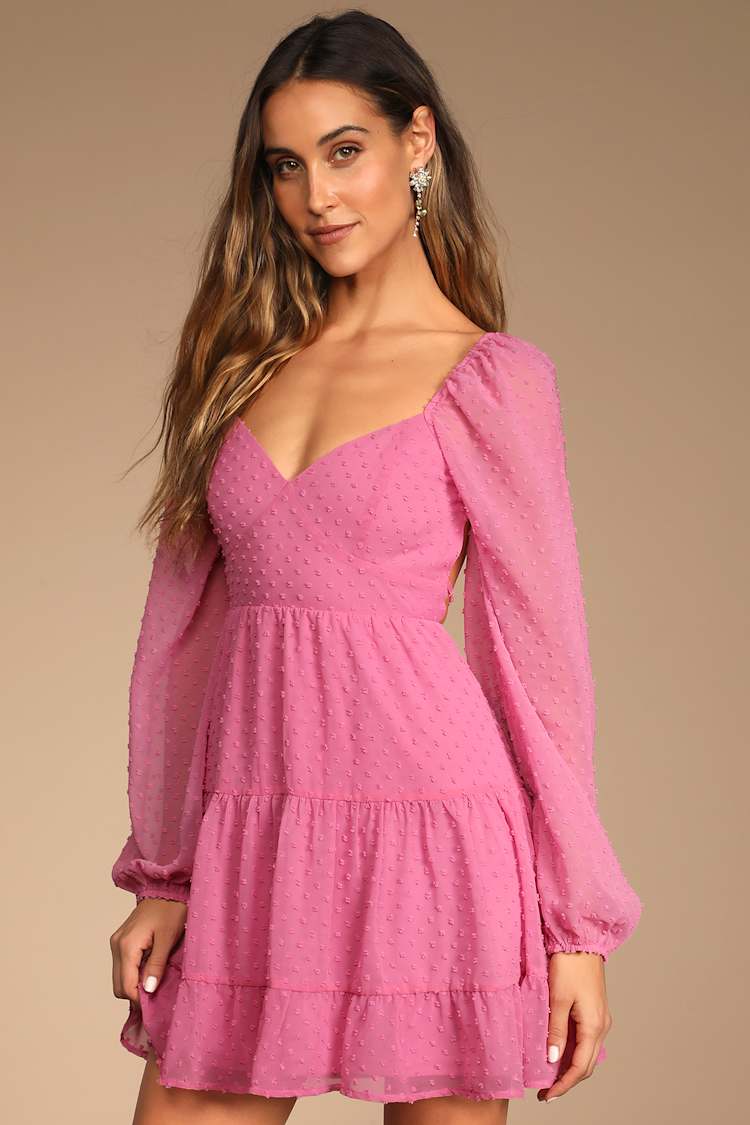 Vestido rosa de gasa
