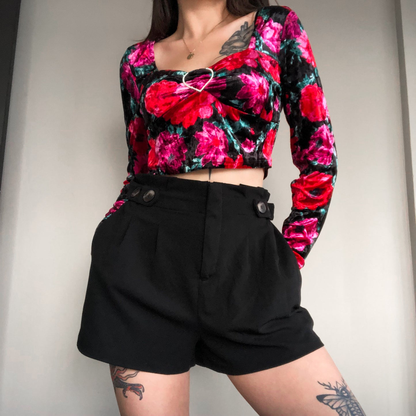 Top velvet rosas