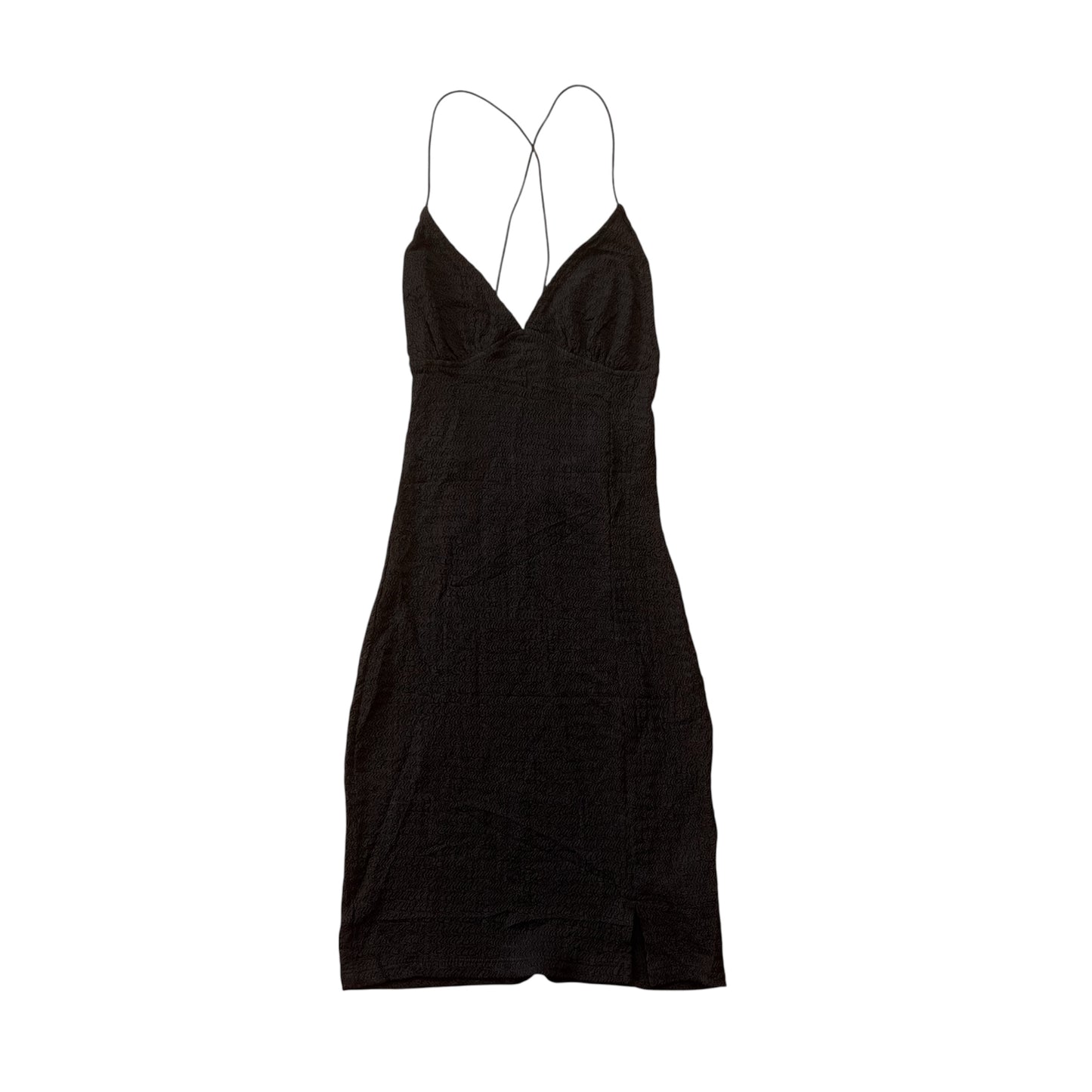 Vestido negro escote cruzado