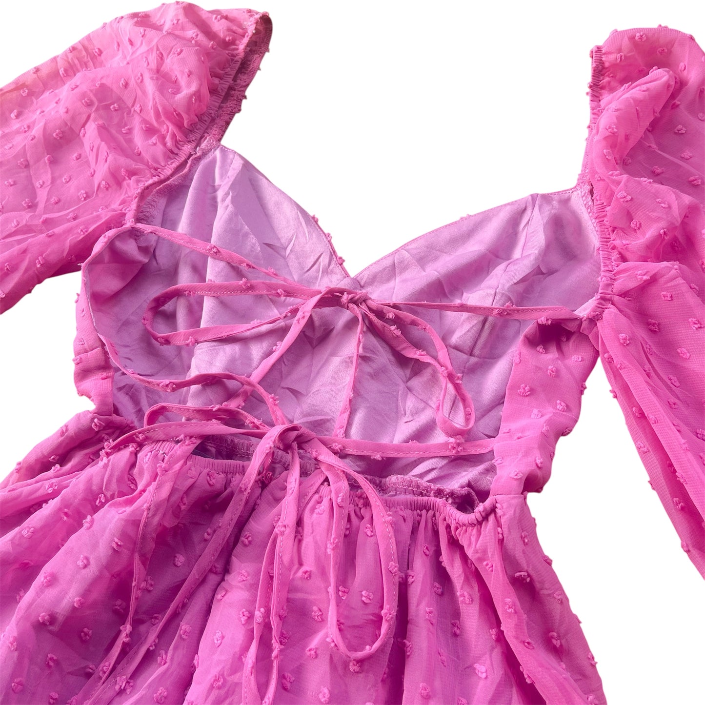 Vestido rosa de gasa