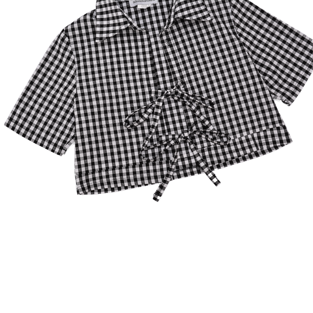 Blusa de cuadros upcycling